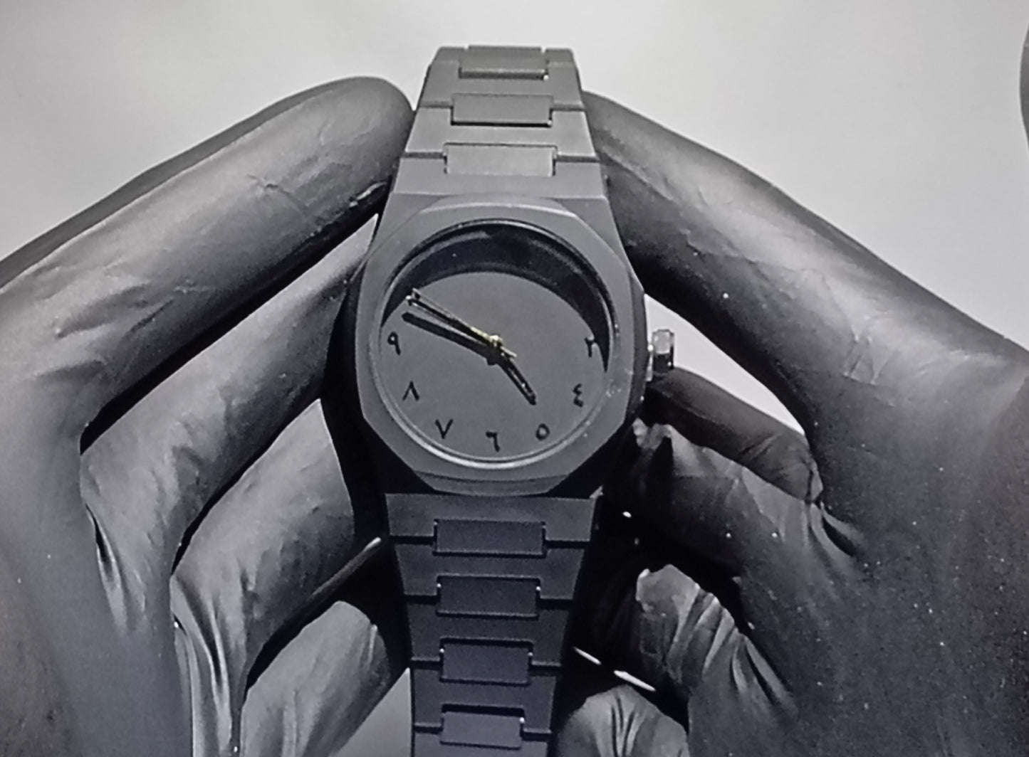 Black Arabic Aura Watch- Fiber Material New Trending Watch with Box