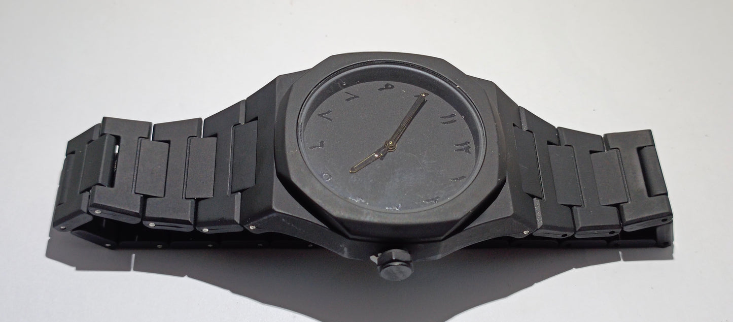 Black Arabic Aura Watch- Fiber Material New Trending Watch with Box