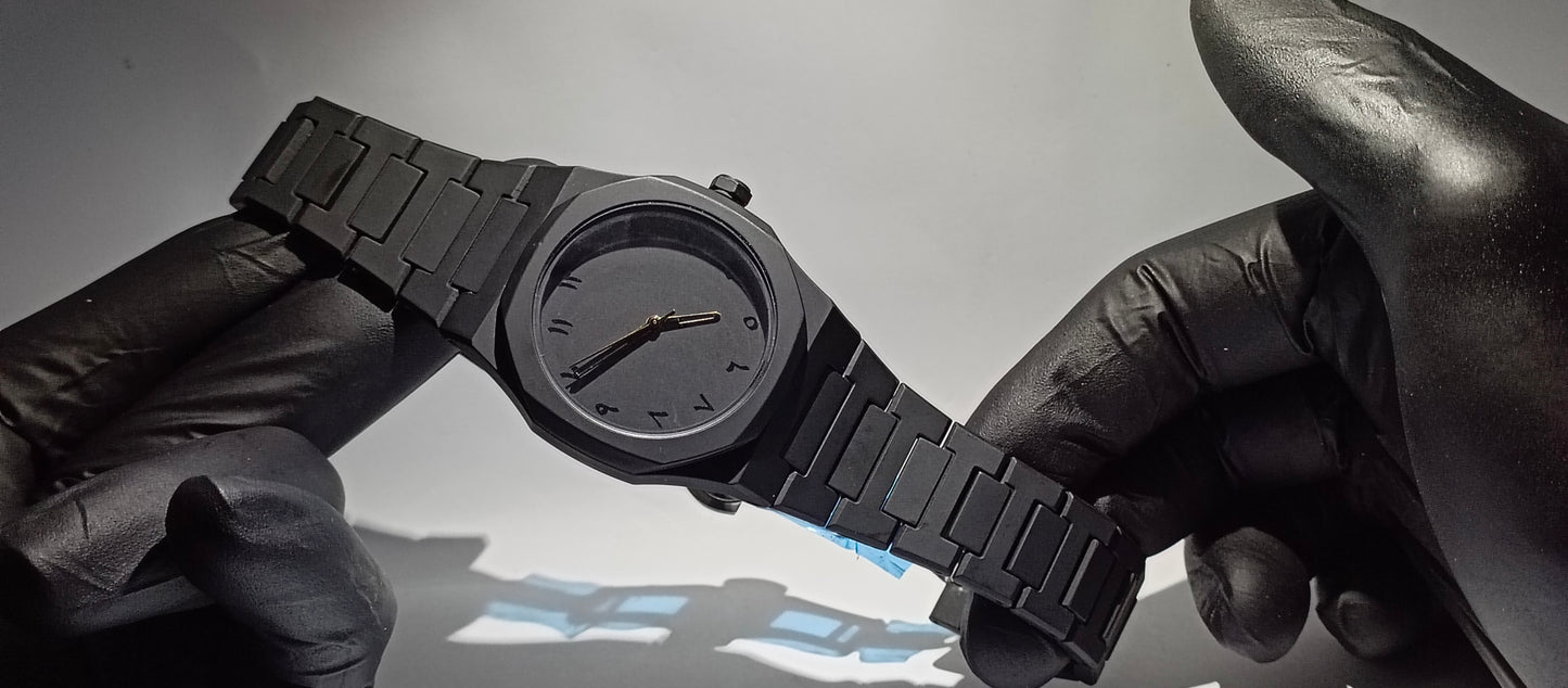 Black Arabic Aura Watch- Fiber Material New Trending Watch with Box